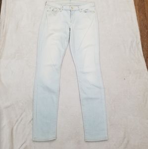7 for All Mankind The Skinny Light Wash Jeans 27